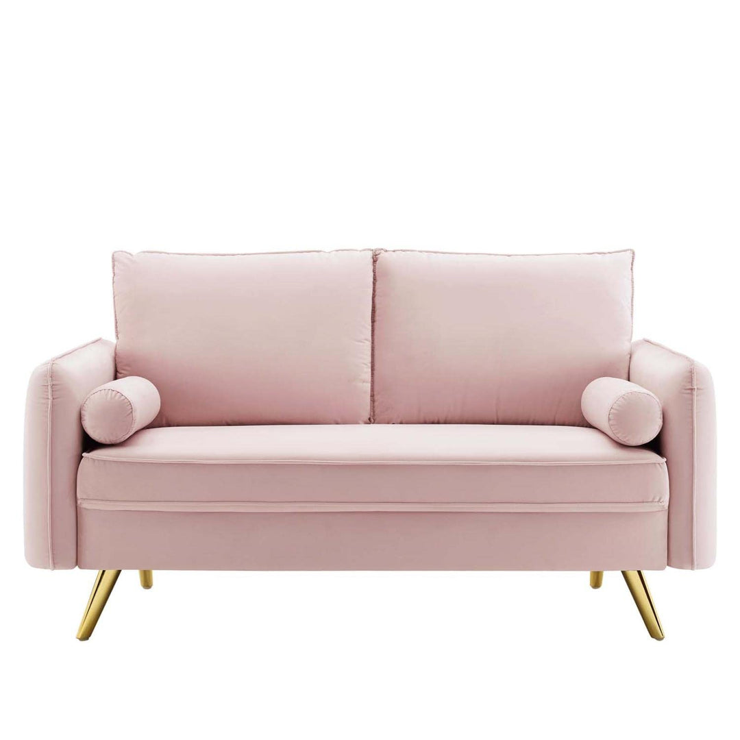 Modway Revive Performance Velvet Loveseat Pink