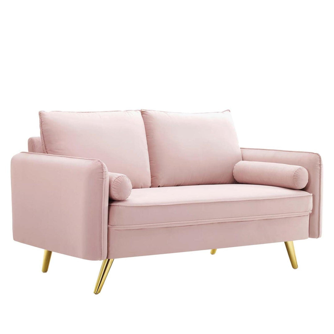 Modway Revive Performance Velvet Loveseat Pink