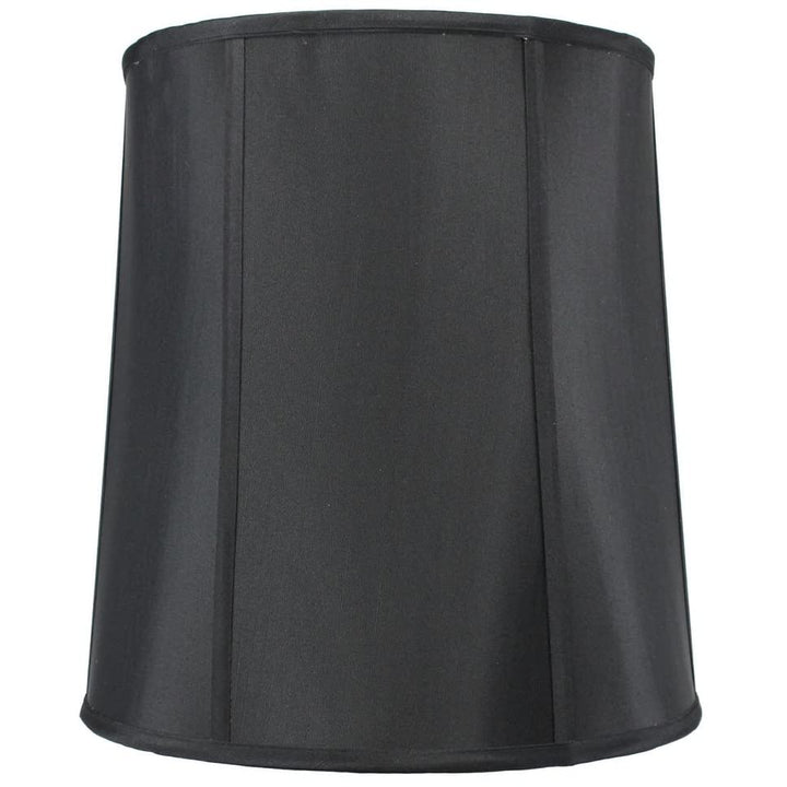 12x14x15 Black Fabric Drum Lamp Shade With Gold Liner Modern Contemporary