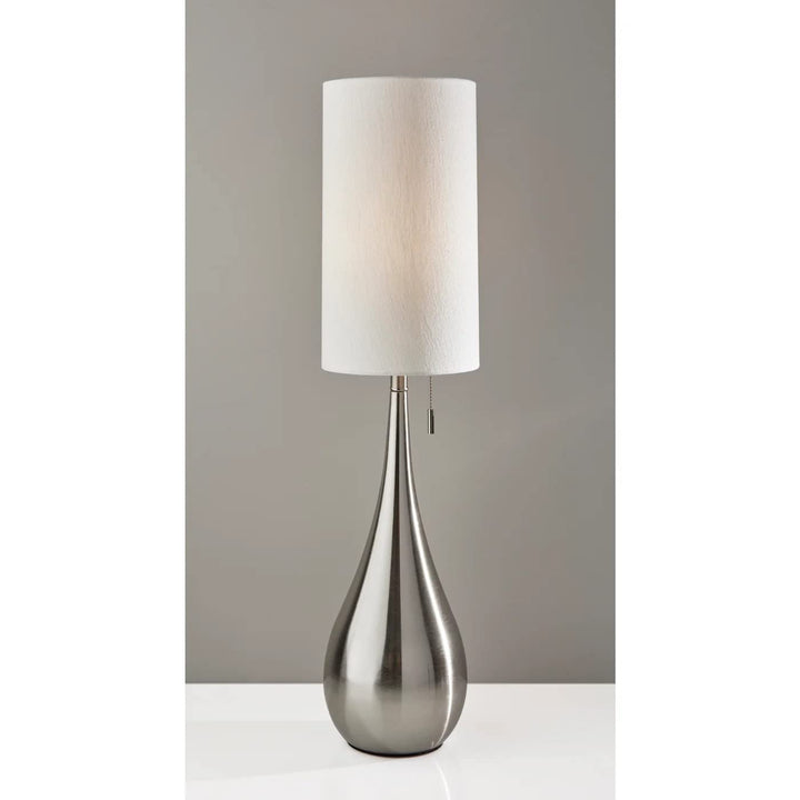 Adesso 536-22 Christina Table Lamp 34.5 in. 00 W Brushed Steel Finish/White - Diamond Home USA