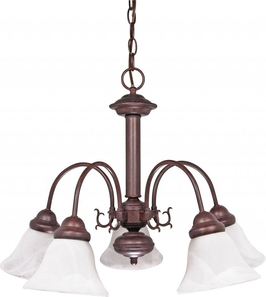 Nuvo 60/183 Five Light Chandelier 24 in Bronze/Dark