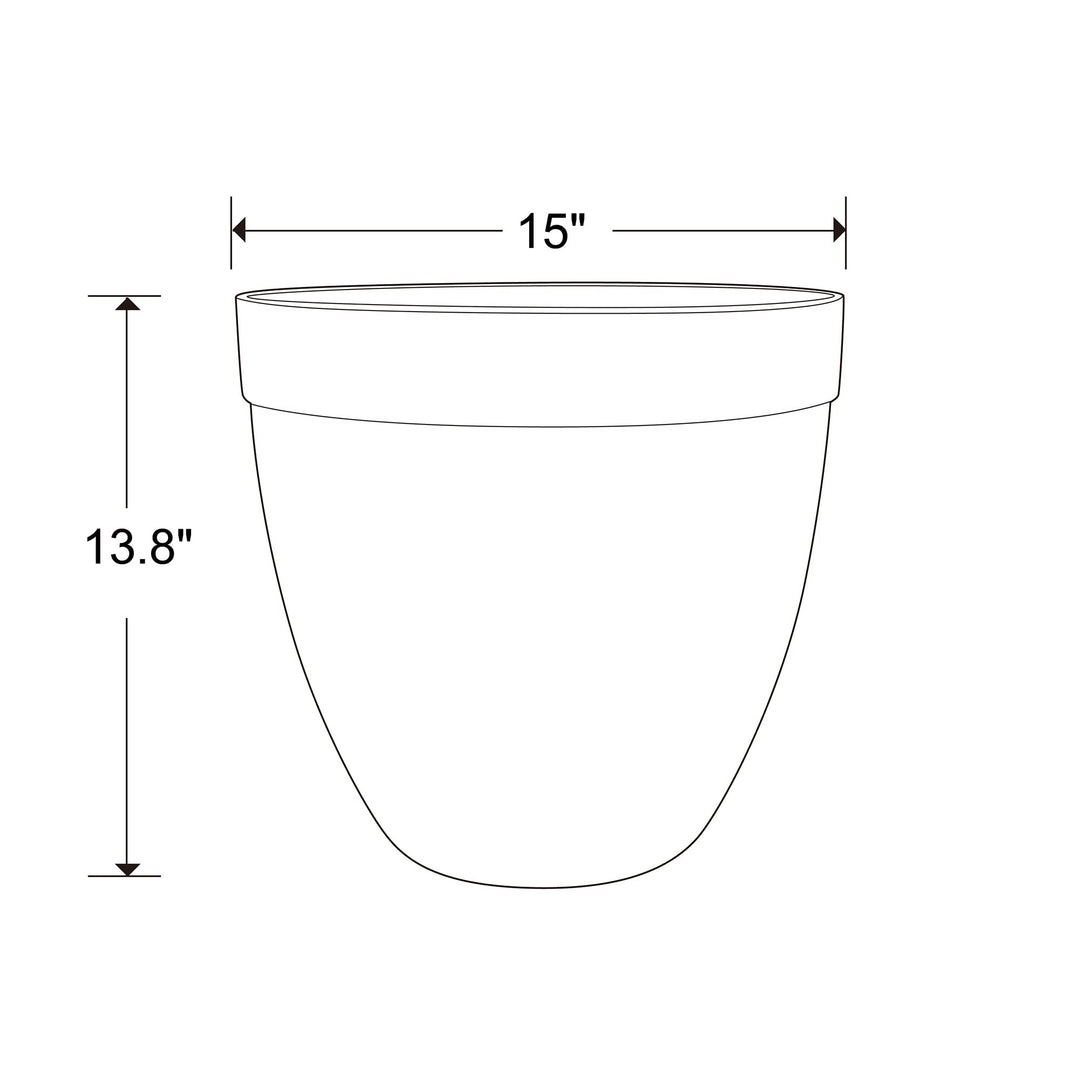 Southern Patio Hornsby Resin Outdoor Planter with Drainage Hole and Plug