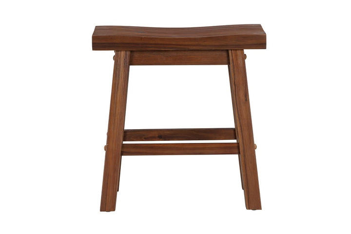 Boraam Sonoma Backless Saddle Dining Height Stool - Chestnut Wire-Brush - Set of