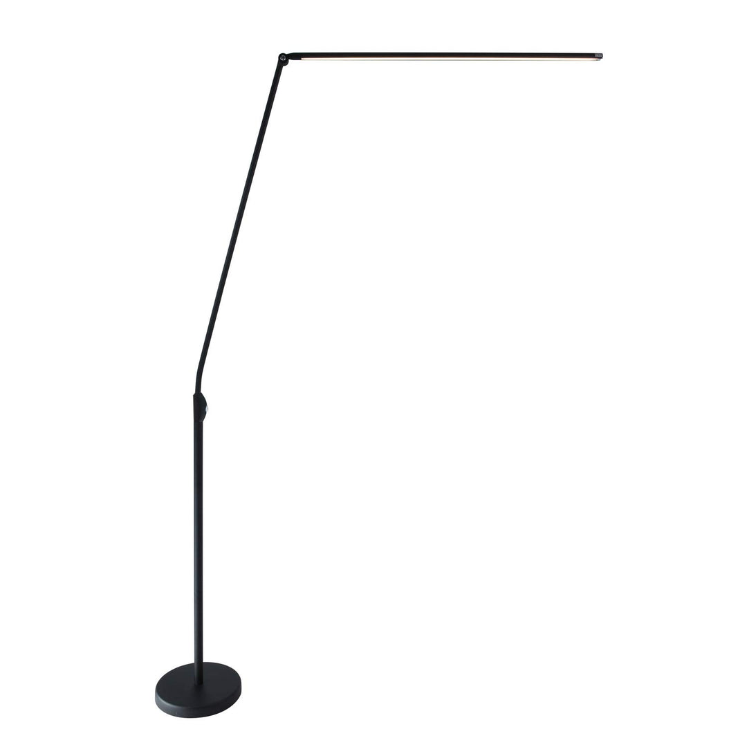 Lite Source Pontus 82 1/2" Modern Satin Black LED Reading Floor Lamp