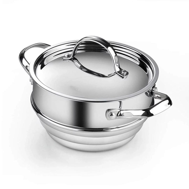 Classic 10-Piece Stainless Steel Cookware Set Silver