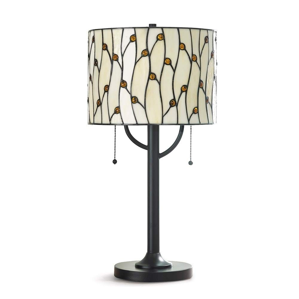 Vines 25" h Tiffany Table Lamp - Natural Yellow Modern Contemporary