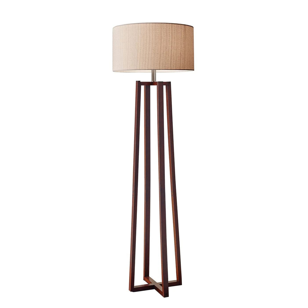 Adesso 1504-15 Quinn Floor Lamp 60 in 150 W Incandescent/CFL Walnut Birch Wood 1