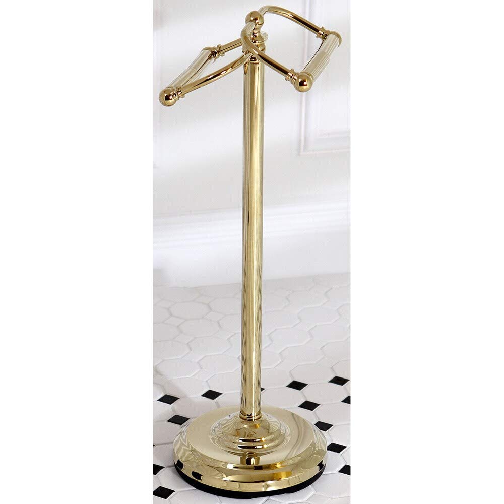 Kingston Brass Vintage Dual Freestanding Pedestal Toilet Tissue Holder Gold