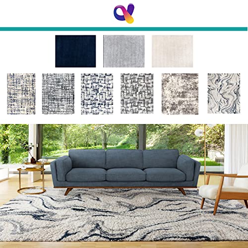 Gertmenian Indoor Modern Plush and Non-Shedding Shaggy Carpet for Foyer Living 6'6" x 9'6"