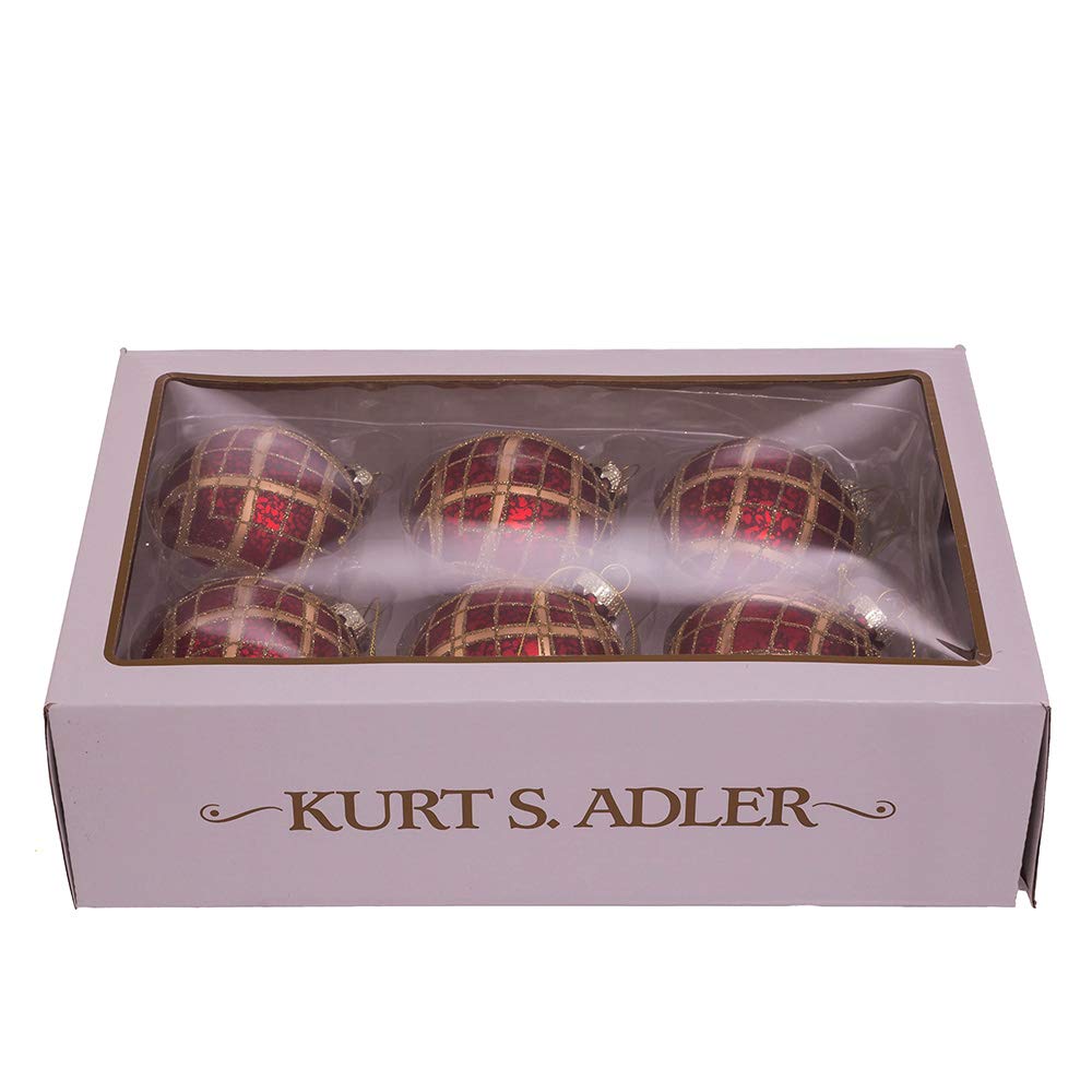 Kurt S. Adler GG0977 Ornament Set Red Gold