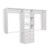 Easy Track OK7272 Deluxe Tower Closet Storage Wall Mounted Wardrobe Organizer White