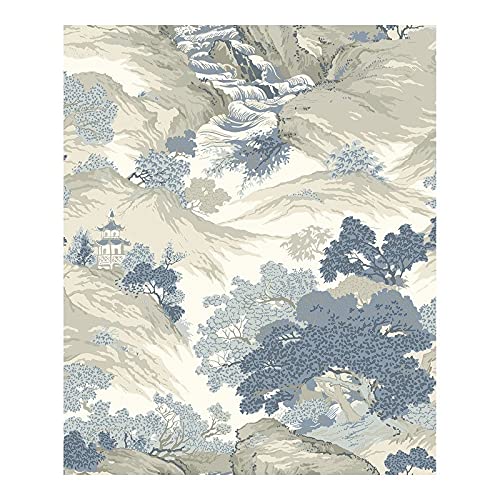 Blue Eastern Wallpaper 20.5 X Modern Contemporary Paper Washable