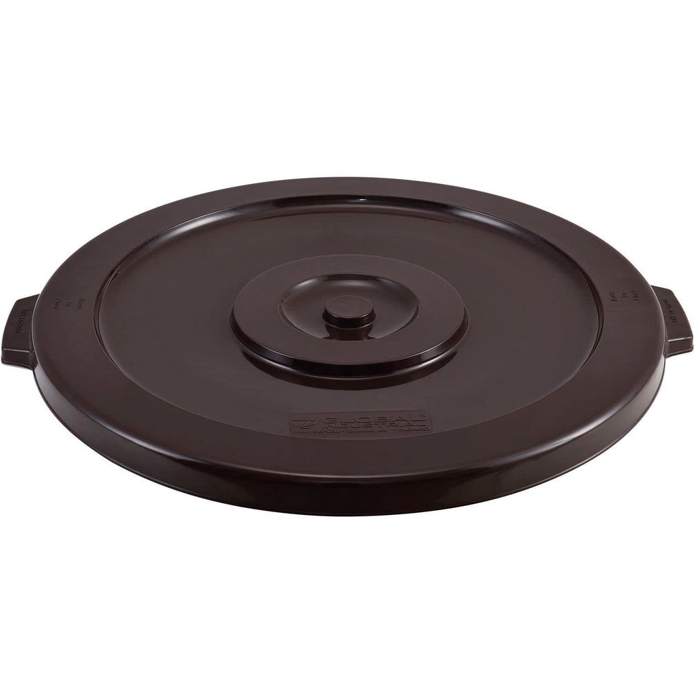 Global Industrial Plastic Trash Can Lid 32 Gallon Brown