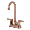 Kingston Brass KB849NDLAC NuvoFusion 4-Inch Centerset Bar Faucet Antique Copper