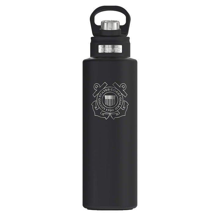 Tervis US Coast Guard Logo Engraved on Onyx Shadow Triple Walled Insulated