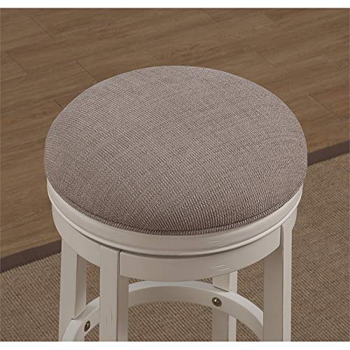 BOWERY HILL 30" Backless Bar Stool in Distressed Antique White