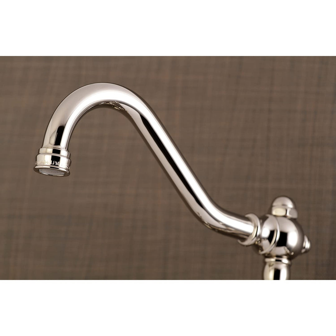 Kingston Brass Vintage 6 in. Adjustable Center Wall Mount Kitchen Faucet