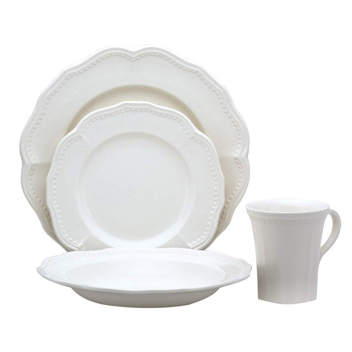 Red Vanilla Classic White 16pc Dinner Set