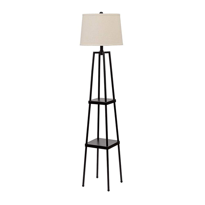 Modern Distressed Floor Lamp Black Contemporary Reading Light 3Way 4 Leg