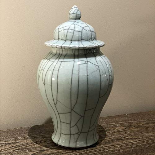 Handmade Temple Jar Green Porcelain Handcrafted Outdoor Use