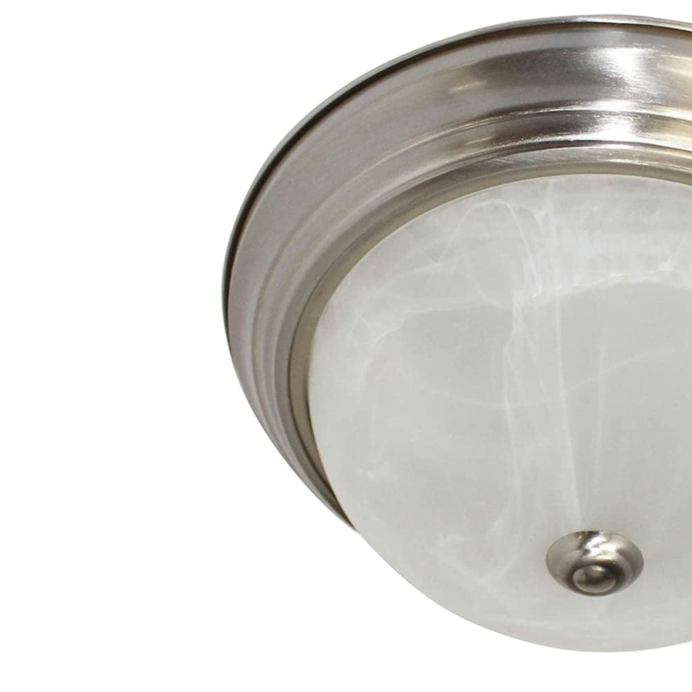 Led Flush Mount Ceiling Light 15" d X 5.75" h Brushed Nickel Modern Contemporary