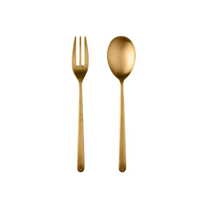 Mepra Linea Ice Oro erving et - [2 Piece et] Brushed Gold Finish Dishwasher