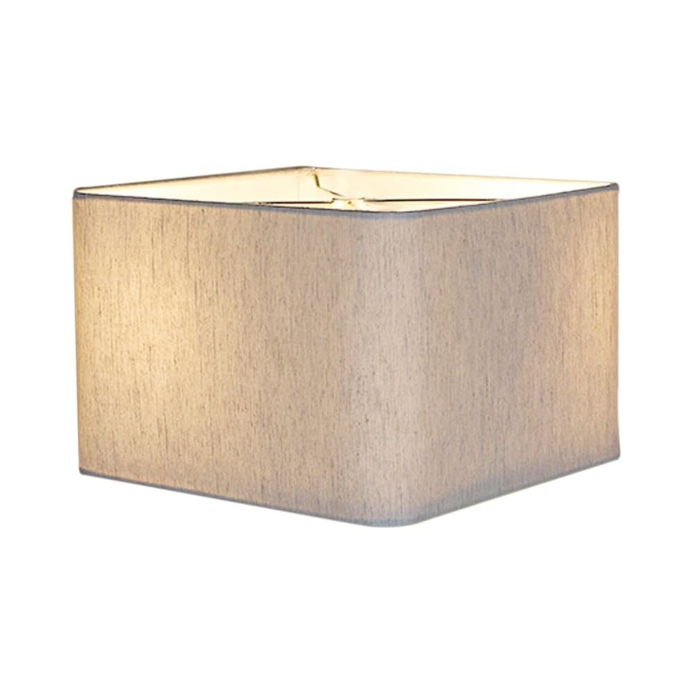 16x16x10 Rounded Corner Premiere Hardback Shallow Square Drum Lampshade Textured