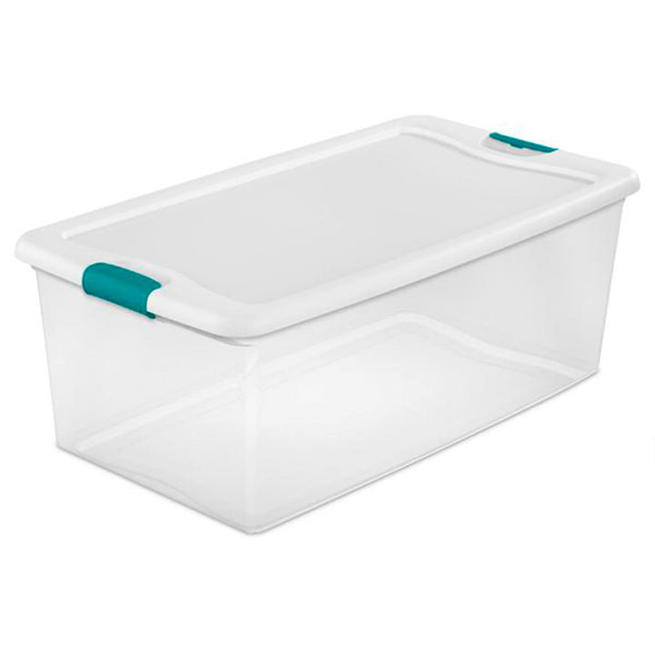 Sterilite 14998004 Plastic Liter Latch Box Clear 106 Quarts