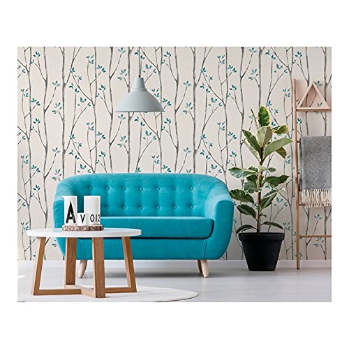 Ingrid Blue Scandi Tree Wallpaper 20.5 X Nature Scandinavian Wildlife Washable