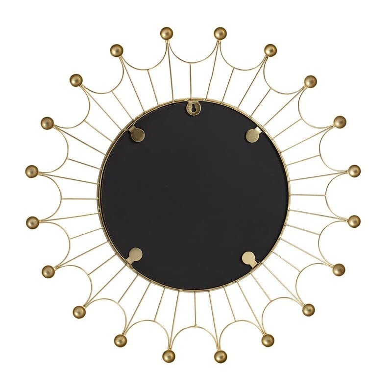 Gold Bulb Wall Mirror 25in X 1in Modern Contemporary