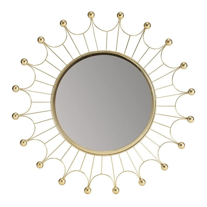 Gold Bulb Wall Mirror 25in X 1in Modern Contemporary