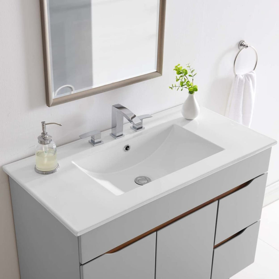 Modway EEI-4203-WHI Cayman 36" Bathroom Sink White