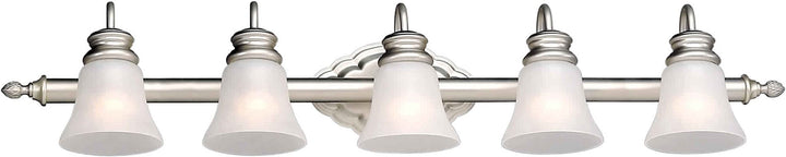 Forte Lighting 5018-05 5 Light 40" Wide Bathroom Fixture from the Bath Collectio