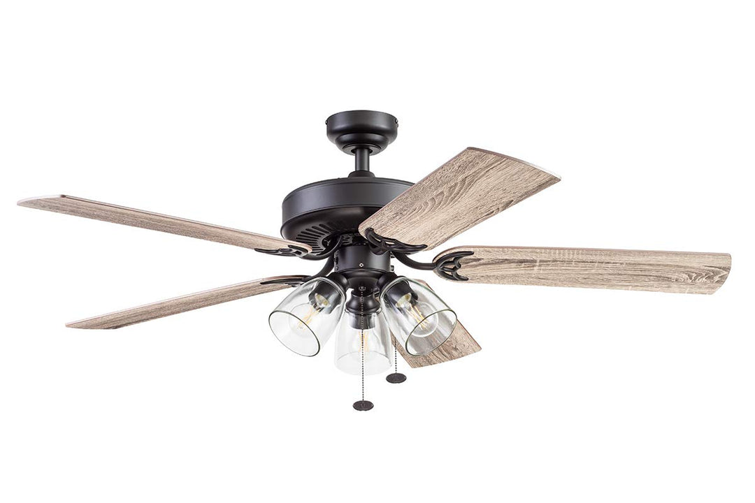 Prominence Home Saybrook 52 inch Indoor Farmhouse LED Ceiling Fan with Light Espresso Bronze