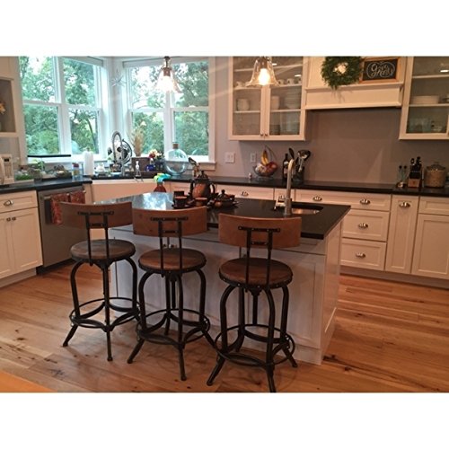 Christopher Knight Home Stirling Adjustable Wood Backed Bar Stool