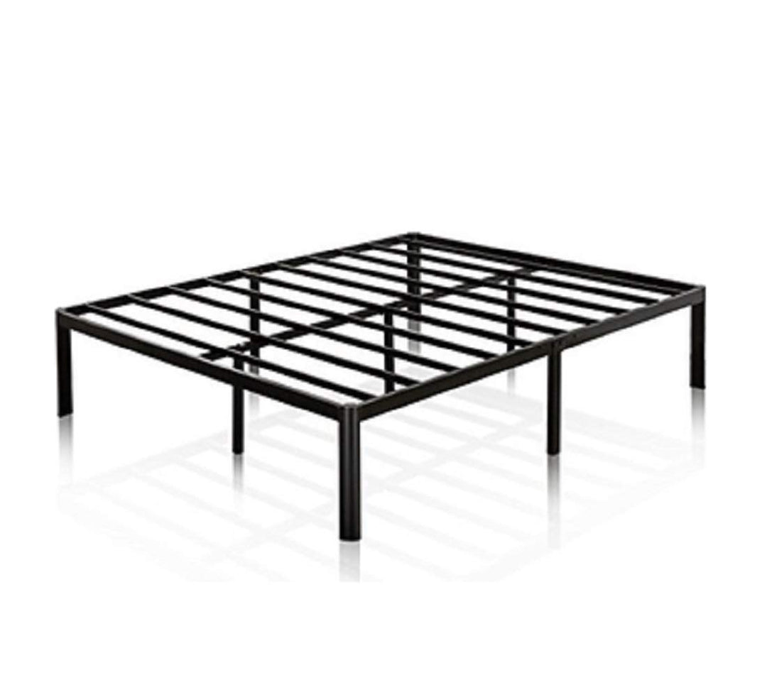 ZIUS Yelena 14 Inch Metal Platform Bed Frame Steel Slat Support o Box Spring Queen