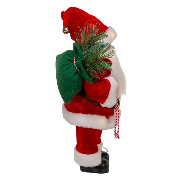 12-inch Battery-Operated Led Lighted Santa Multicolored - Diamond Home USA