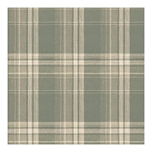 Sage Flannel Wallpaper 20.5 X Green Abstract Farmhouse Washable 20.5 x 396 x 0.025