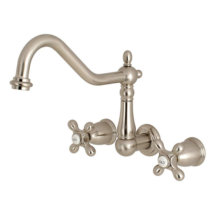 Kingston Brass KS1028AX Heritage Roman Tub Faucet Brushed Nickel