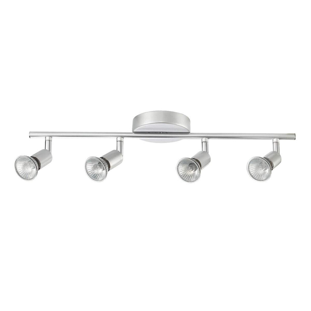 4-Light Matte Silver Track Lighting Kit Grey Modern Contemporary Metal - Diamond Home USA