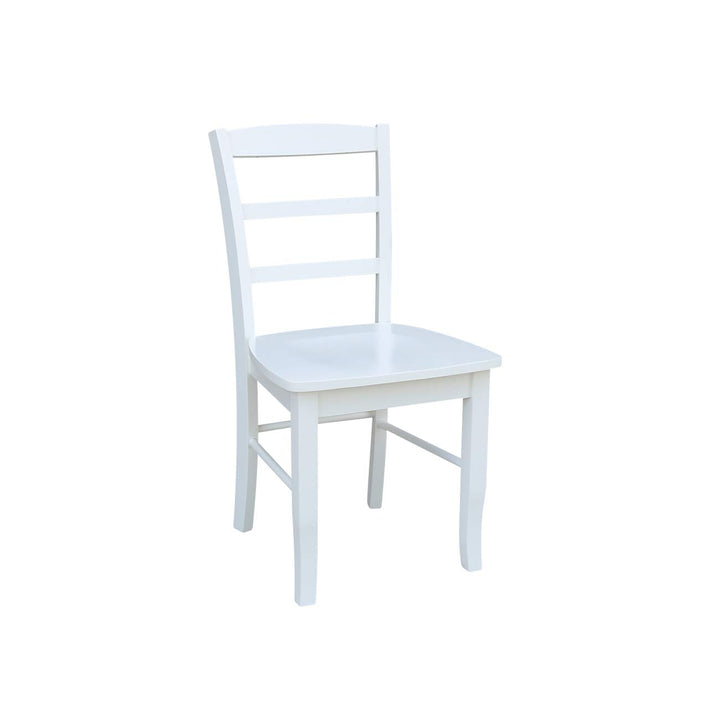 International Concepts Set of Two Madrid Ladderback Dining Chairs White