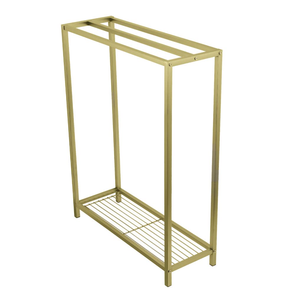 Kingston Brass SCC8357 Edenscape Freestanding Iron Towel-Rack Brushed Brass .