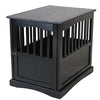 Solid Wood Pet Crate End Table 20"W x 27.5"D x 24"H - Black