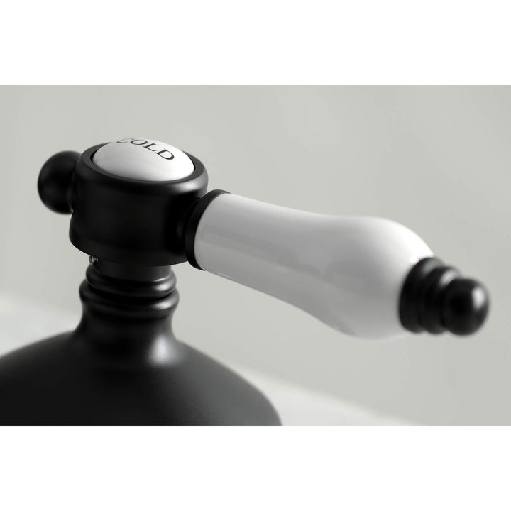 Kingston Brass KS1160BPL Bel-Air Widespread Bathroom Faucet 5-1/2 inch in Matte Black