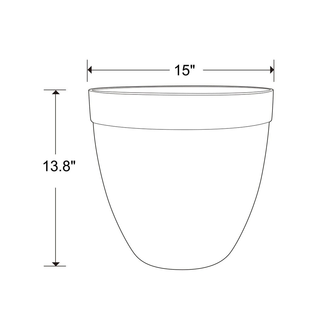 Southern Patio Hornsby Resin Outdoor Planter with Drainage Hole and Plug