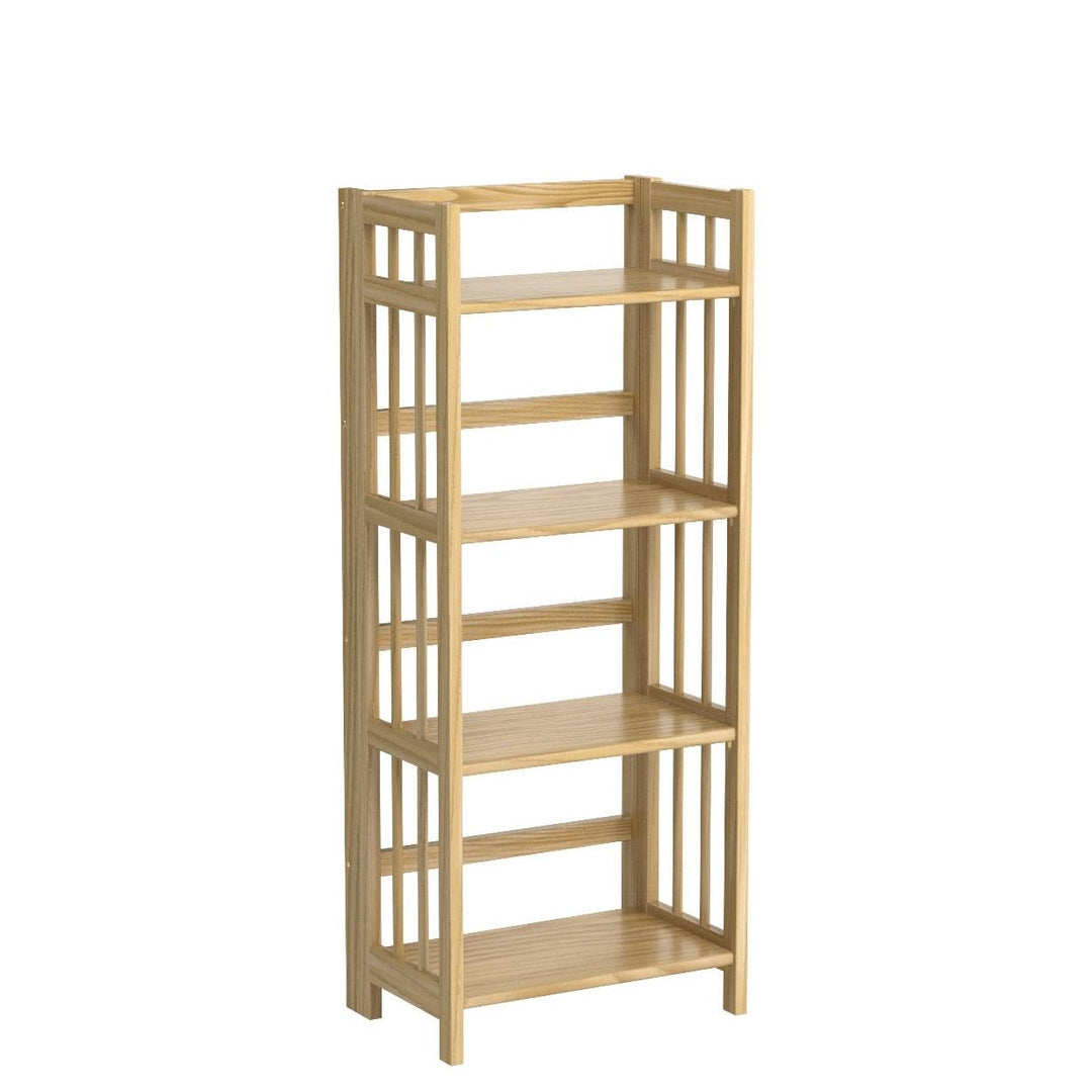 Stony Edge 4-Tier Folding Bookshelf|Espresso Wood Finish