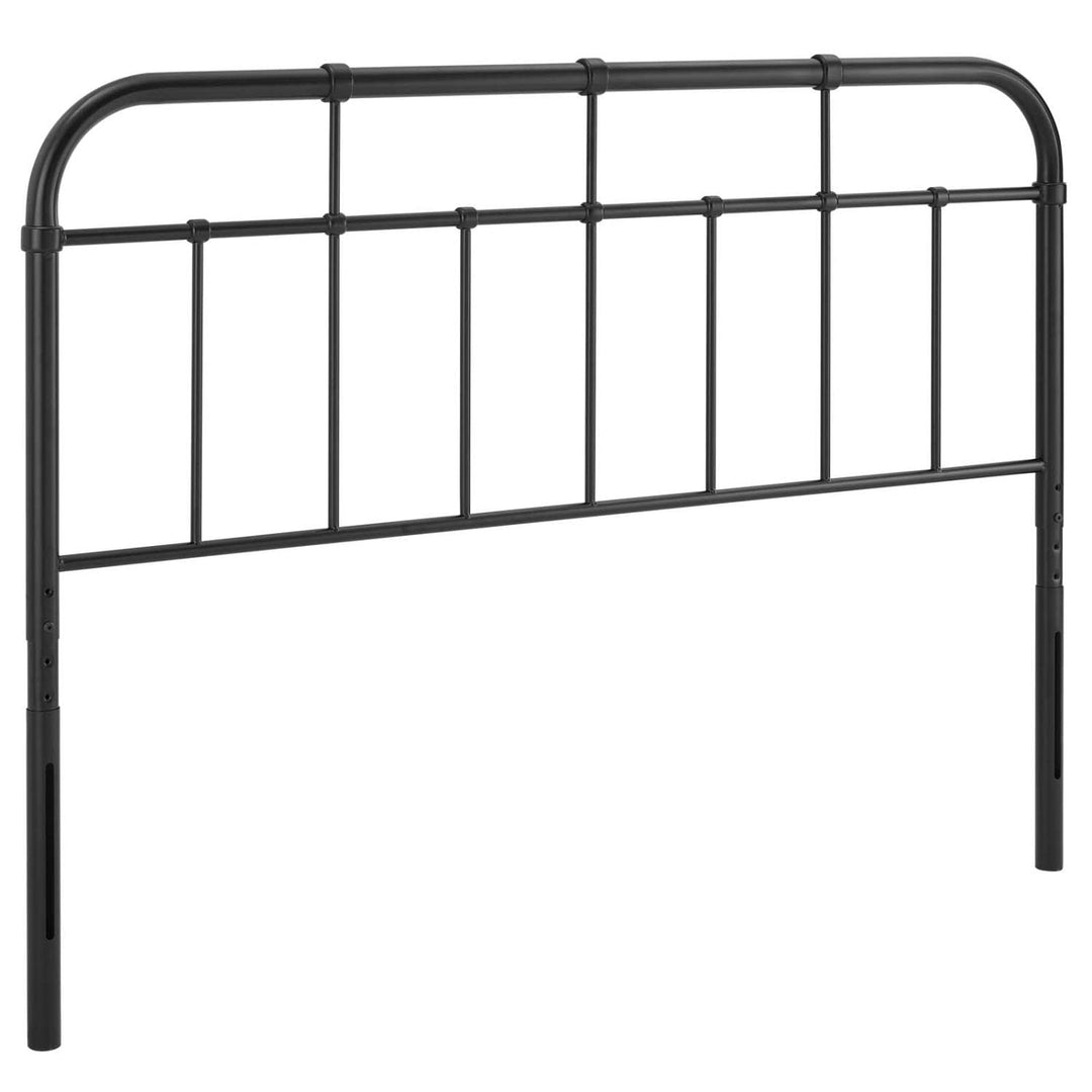 Modway Alessia Modern Farmhouse Metal Full Headboard in Black