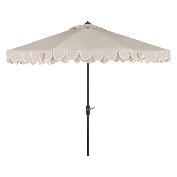 Safavieh PAT8006C Outdoor Collection Elegant Valance Auto Tilt Umbrella 9'