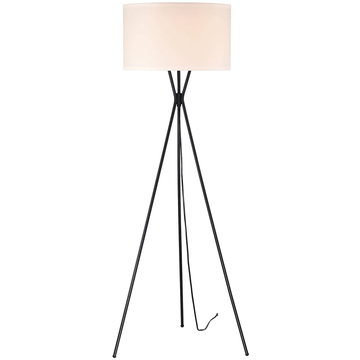 64.25" Tripod Floor Lamp Beige Modern Contemporary Black - Diamond Home USA