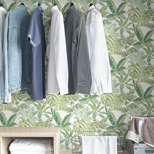 Madagascar Peel Stick Wallpaper X 20.5in Green Nature Vinyl Removable